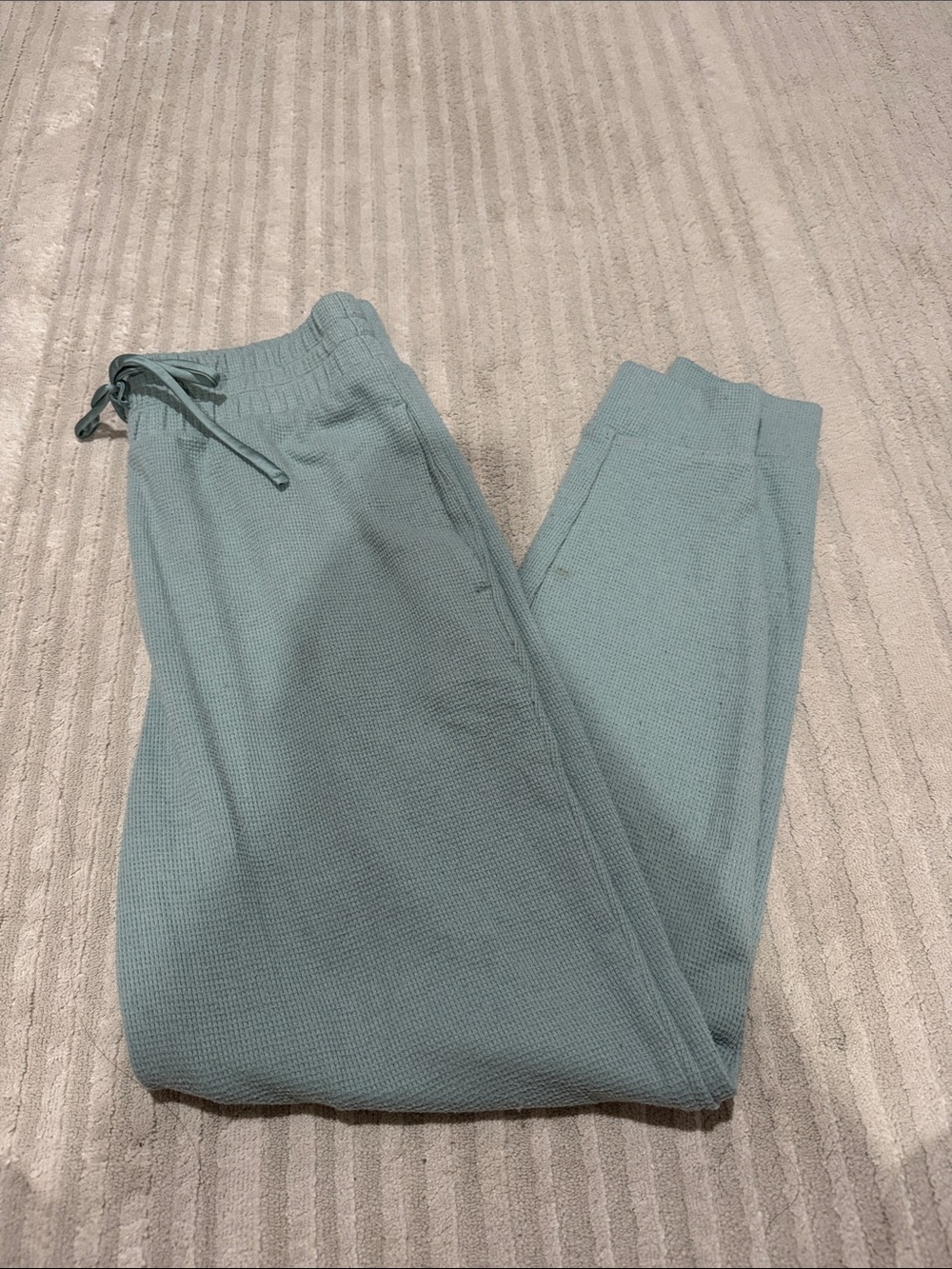 blue waffle knit sweats from VS Pink size xs!